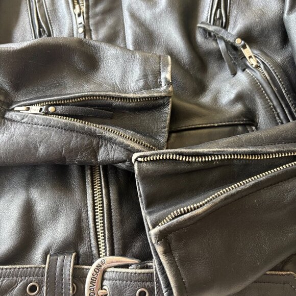 Vintage Harley Davidson Leather Motorcycle Jacket | Men’s M | Biker Classic - Picture 7 of 16